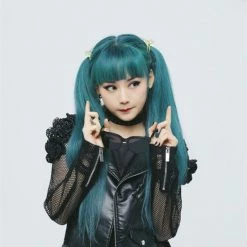 Juwas.com Online Store CUTE BLUE GREEN WIG