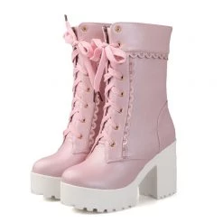 Juwas.com Online Store Kawaii High Heel Martin Boots