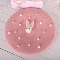 Juwas Pastel Soft Lolita Beret Hat
