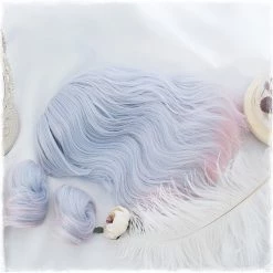 Juwas NEW ARRIVAL Harajuku Short Ombre Double Bun Cosplay Wig