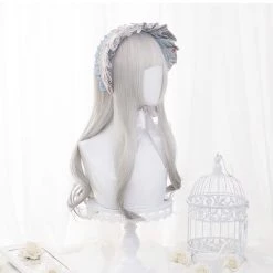Juwas.com Online Store Fashion & Beauty Lolita Grey Parted Bangs Cosplay Wig