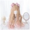 Juwas NEW ARRIVAL Lolita Long Soft Waves Blonde Cosplay Wig