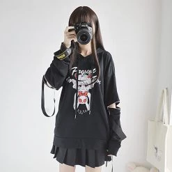 -Juwas Little Devil Zipper Sleeve Hoodie NEW ARRIVAL