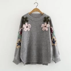 Juwas Kawaii Spring Flower Knitted Sweater Jacket CLOTHING