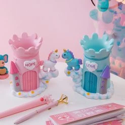 Juwas.com Online Store Cute Unicorn Castle Pen Holder