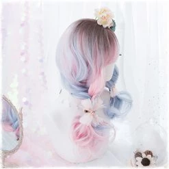 Juwas NEW ARRIVAL Harajuku Tri-Color Ombre Big Curls Wig