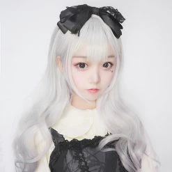 Juwas.com Online Store Fashion & Beauty Lolita Grey Parted Bangs Cosplay Wig