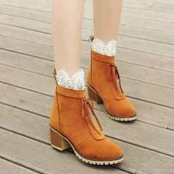 Juwas.com Online Store NEW ARRIVAL Lace Up Ankle Martin Boots