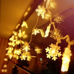 Juwas Enchanting Snowflakes Fairy Lights