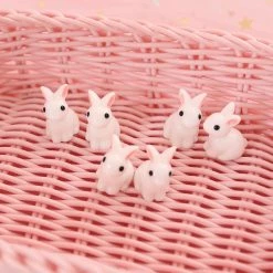 -Juwas Cute Mini Bunny Decoration 10pcs/set
