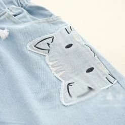 Juwas.com Online Store Cat Embroidery Jeans