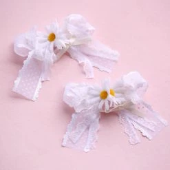 -Juwas Kawaii Lolita Ribbon Lace Hair Clip NEW ARRIVAL