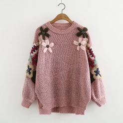 Juwas Kawaii Spring Flower Knitted Sweater Jacket CLOTHING