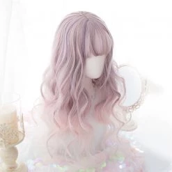 Juwas.com Online Store Curly Lolita Pink Purple Color Cosplay Wig