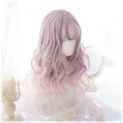 Juwas NEW ARRIVAL Harajuku Long Old Rose Ombre Wavy Wig