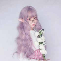 Juwas.com Online Store Fashion & Beauty Harajuku Lolita Long Purple Wavy Air Bangs Cosplay Wig 9 Juwas.com Online Store Fashion & Beauty Harajuku Lolita Long Purple Wavy Air Bangs Cosplay Wig