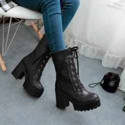 Juwas.com Online Store Kawaii High Heel Martin Boots