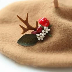 -Juwas Christmas Antler Woolen Beret NEW ARRIVAL