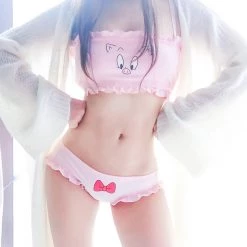 Juwas.com Online Store Cute Pink Pig Bra Underwear Set NEW ARRIVAL