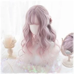 Juwas NEW ARRIVAL Harajuku Long Old Rose Ombre Wavy Wig