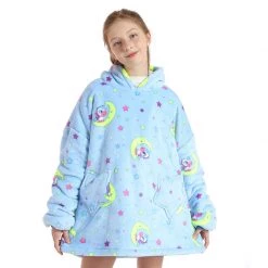 Juwas CLOTHING Cute Unicorn Moon Oversize Warm Pajamas Sweatshirt