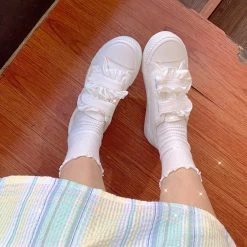 Juwas NEW ARRIVAL Basic Canvas White Sneaker