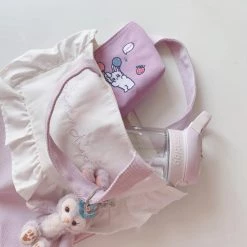 Juwas NEW ARRIVAL Ruffled Mini Bucket Handbag