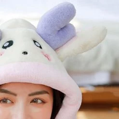 Juwas Antler Hooded Warm Soft Scarf CLOTHING