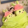 Juwas NEW ARRIVAL Green Avocado Plush Toy With Blanket