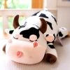 Juwas Plushies Cute Cow Plush Sleeping Stuffed Animal Toy