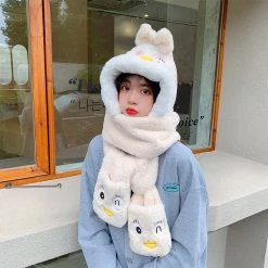 Juwas Lovely Duck Hooded Warm Soft Scarf CLOTHING