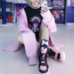 Juwas Bow Love Heart High Top Sneakers NEW ARRIVAL