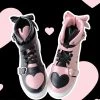 Juwas Bow Love Heart High Top Sneakers NEW ARRIVAL