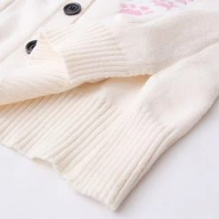 Juwas Japanese Cat Print Sweater Lace Up Shirt CLOTHING