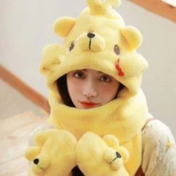 Juwas CLOTHING Cute Animal Hooded Warm Soft Scarf