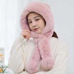 Juwas Knitted Hat Winter Warm Hat Scarf