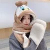 Juwas Cute Duck Warm Hooded Scarf Gloves NEW ARRIVAL