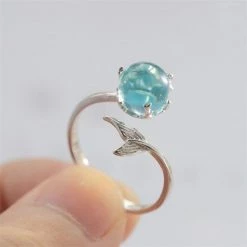 Juwas NEW ARRIVAL Blue Mermaid Ring