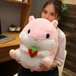 Juwas Hamster Plush Holding Snack Stuffed Toy Plushies