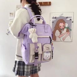 Juwas HOME&LIFESTYLE Retro Candy Color School Backpack