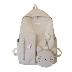 Juwas Kawaii Cat Backpack With Purse HOME&LIFESTYLE