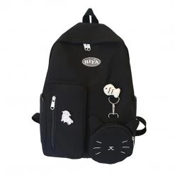 Juwas Kawaii Cat Backpack With Purse HOME&LIFESTYLE